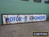 Motor Engineers AA Appointed Garage, a large enamel sign mounted in a wooden frame, some losses, 12ft x 2ft 3ins