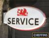 Vauxhall Service, a double sided illuminated sign of oval form, wall mounted 41x22ins