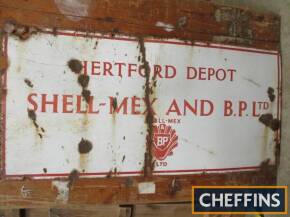 Hertford Depot Shell-Mex and BP Ltd, an enamel sign, 36x17ins