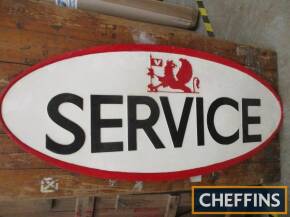 Vauxhall Service, an oval sign of fibreglass construction c1960s, 48x21ins