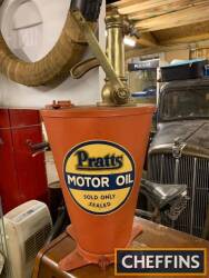 Pratt's Motor Oil hand operated oil bucket