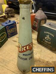 Price's Peerles Motor Oil conical forecourt oil dispenser