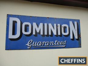 Dominion Guaranteed enamel sign
