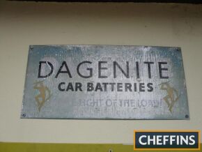 Dagenite Car Batteries printed tin sign