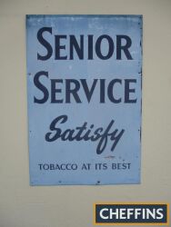 Senior Service printed tin sign