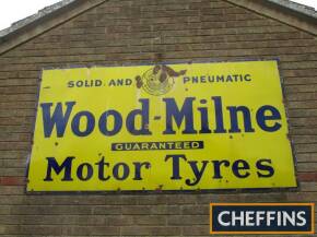 Wood-Milne Motor Tyres enamel sign