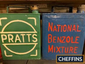 2gallon fuel cans Pratts & National Benzoil (2)