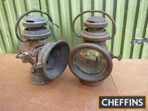 2no. Oldfield veteran oil lamps for restoration