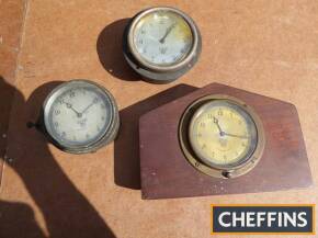 3no. Smiths vintage car clocks for restoration