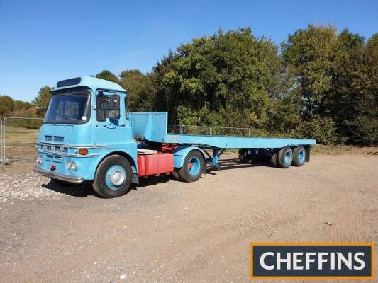 1968 ERF LV 4x2 tractor unit and unique 1970 Arrow tandem axle 33ft semi trailer Reg. No. UXD 624G Chassis No. CN16905 64GXB