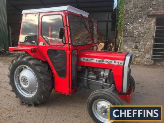 1979 MASSEY FERGUSON 240 3cylinder diesel TRACTOR Reg. No. BSJ 657T Serial No. M500375