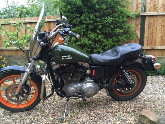 1987 1200cc Harley Davidson SportsterReg. No. E276 NHWVIN: 1HD4CEM16JY132397In the same family ownership for some time this Sportster has been converted from 883cc to 1200cc and is stated by the vendor to have no known faults. The MOT recently expired in