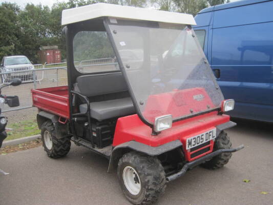 Kawasaki Mule finished in red and stated to be in tidy running and driving order