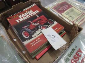 Qty Case tractor books t/w Motorbooks workshop 'How to Restore your Farm Tractor' books (3)