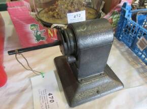 Scarce Victorian Post Office pencil sharpener (hand turning)