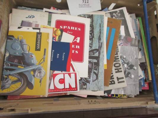 Qty of modern and vintage motorbike brochures/literature