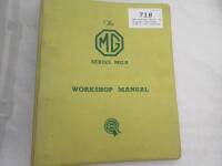 MGA workshop manual, an original ring bound item in fine condition