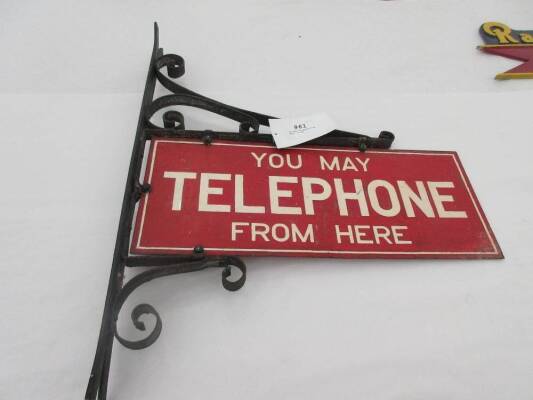 You May Telephone From Here, a sign