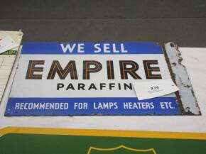 Empire Paraffin original enamel sign