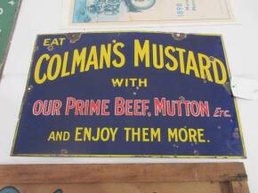 Colmans Mustard enamel sign