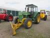 1977 JOHN DEERE 3130 6cylinder diesel TRACTOR Reg. No. OES 835R Serial No. 237430 Fitted with a front bulldozer blade, offered for sale without lift arms but with current V5C documentation