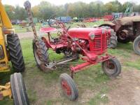 INTERNATIONAL Cub 4cylinder petrol TRACTORSerial No. 707947Fitted with mid-mounted finger bar mower, front and rear wheel weights