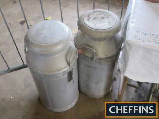 Aluminium milk churns (2)