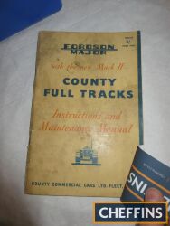 A 1956 Fordson Major County crawler instruction and maintenance manual