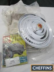 Morris Minor hubcaps complete with styler rims NOS