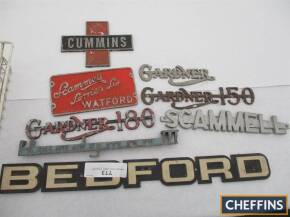 Assorted lorry badges (original)