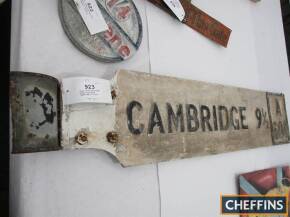 Cast aluminium finger board sign A604 Cambridge 9 1/2ins