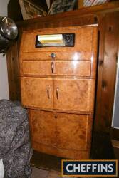 Rolls-Royce Phantom cocktail cabinet complete with 8-track casette, fine veneer c1960's