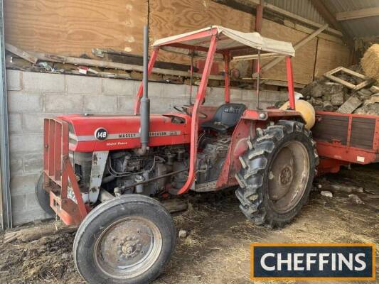 1973 MASSEY FERGUSON 148 Multi-Power 3cylinder diesel TRACTOR Reg. No. TJL 542K Serial No. FC4600074