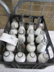 Collection of branded milk bottles (20)