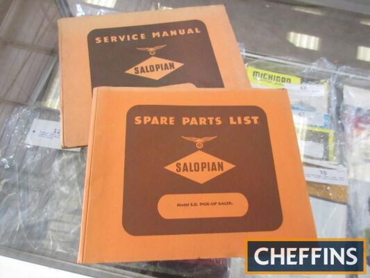 Two Salopian baler manuals and parts book