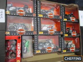 7no. boxed `Maisto` Harley Davidson motorbike models