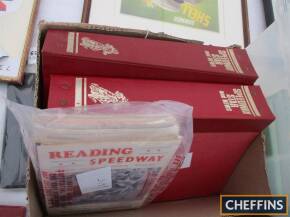Approximately 40 Speedway Star magazines in binders and approximately 40 1960s and 70s Speedway programmes