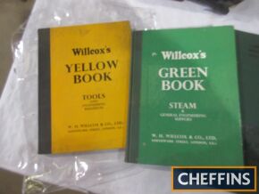 2no. comprehensive hardback books - Willcox's Green book of Steam & General Engineering Supplies together with Willcox's Yellow book of Tools & Engineering Requisites