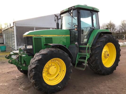 John Deere 7600 Tractor Reg. No. N34 CWL Ser. No. P003664 Hours: 12493